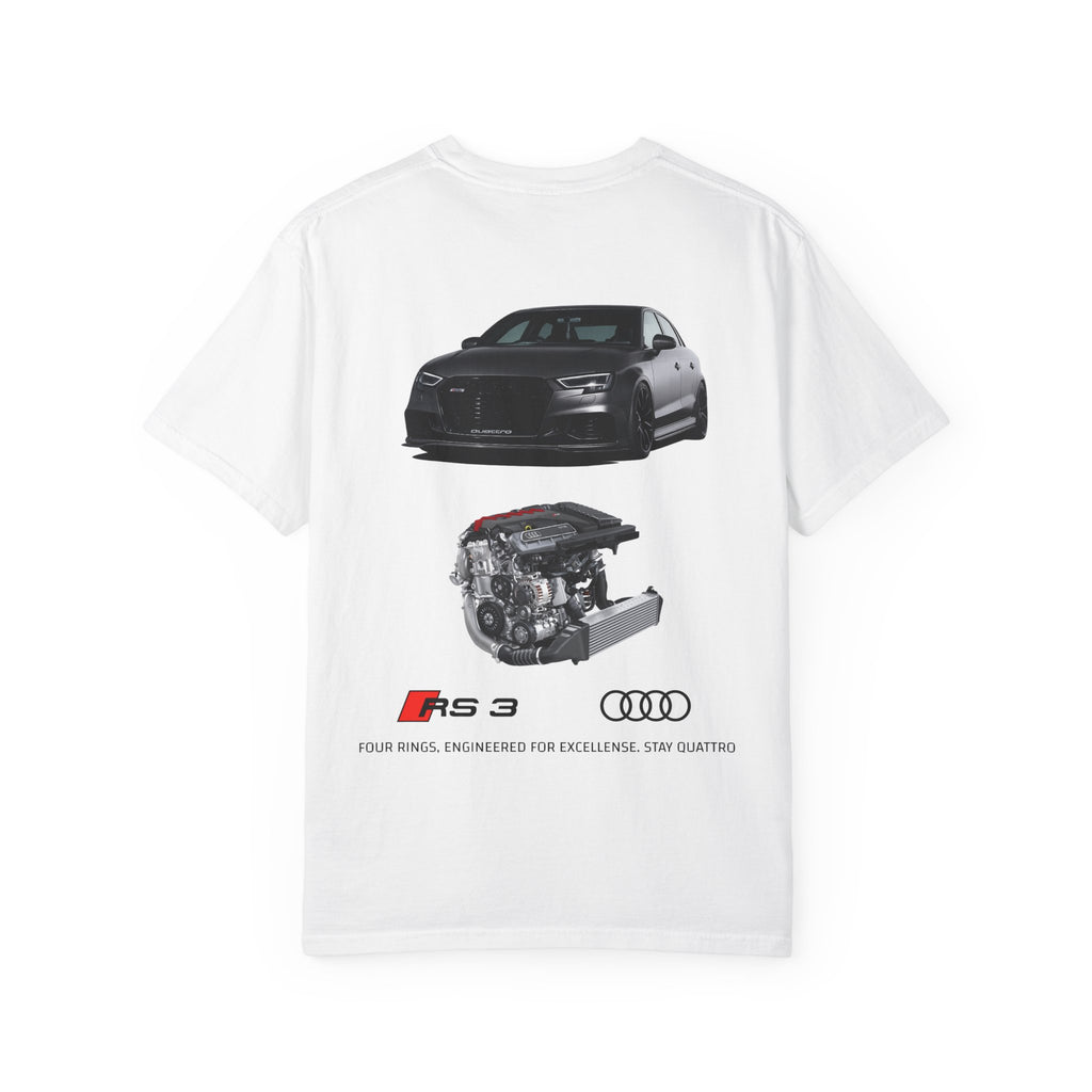Audi RS3 Engine Diagram T-Shirt | RS3 Back Print Tee