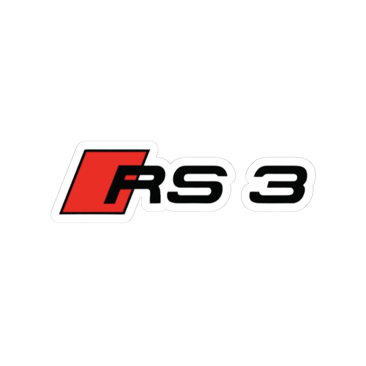 RS3 Logo Kiss-Cut Sticker — Racing Car Emblem Decal